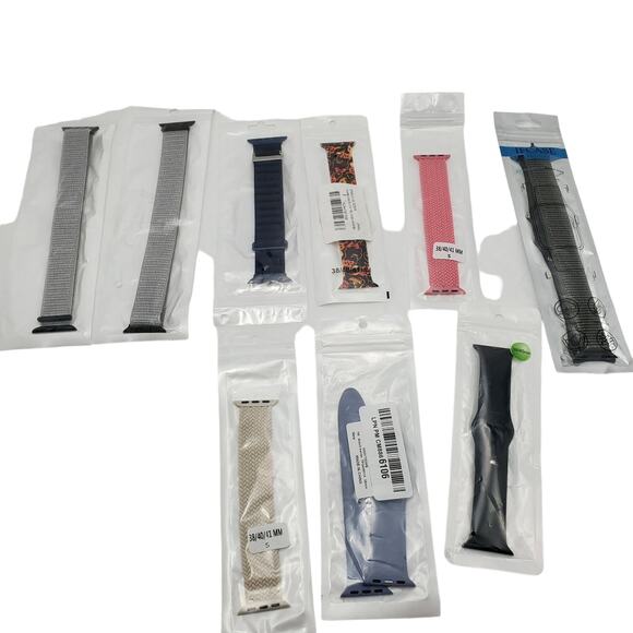 Lot of 9 Sport Watch Bands 38/40/41 mm Variety Mixed - Picture 1 of 9